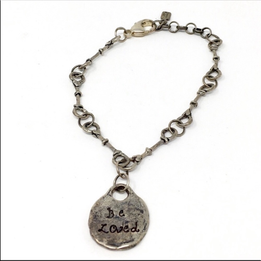 Jes MaHarry Be Loved bone link sterling bracelet
